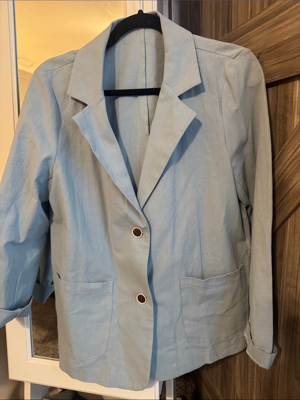 Source Unknown Light Blue Women's Blazer Jacket